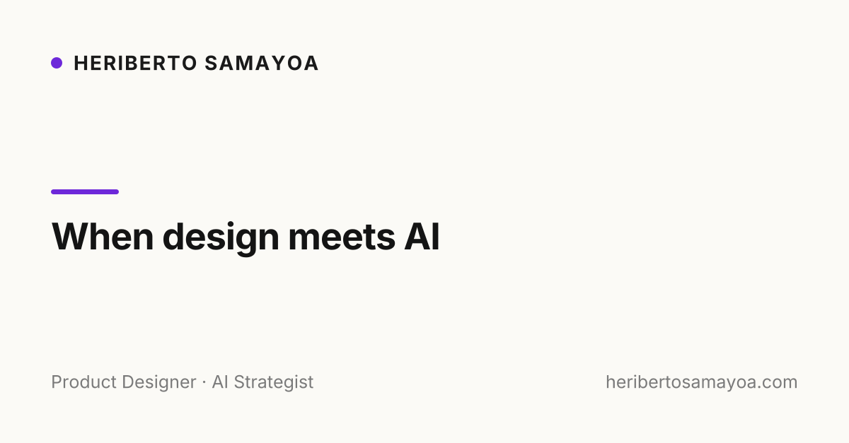 When design meets AI