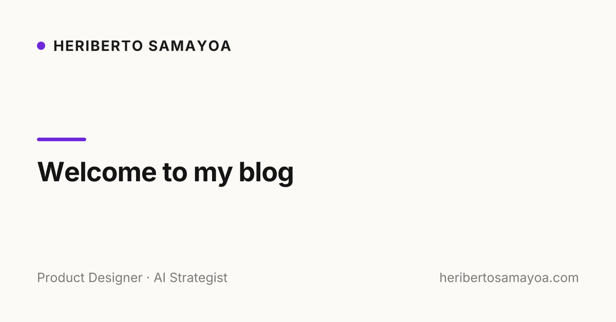 Welcome to my blog
